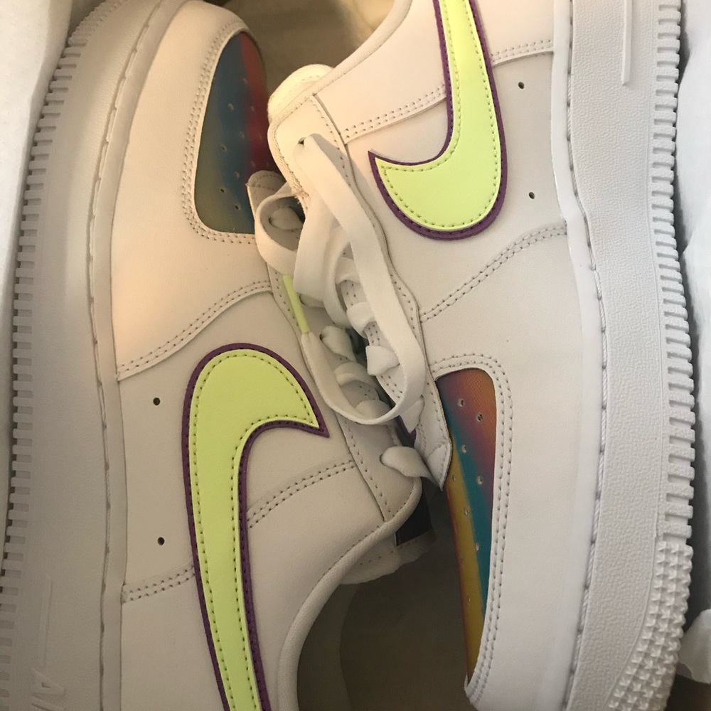 Nike Air Force 1 EAS womens 8.5 
New in box.
mult color rainbow design..